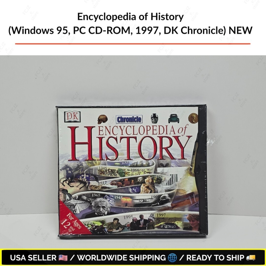 Encyclopedia of History (Windows 95, PC CD-ROM, 1997, DK Chronicle) NEW
