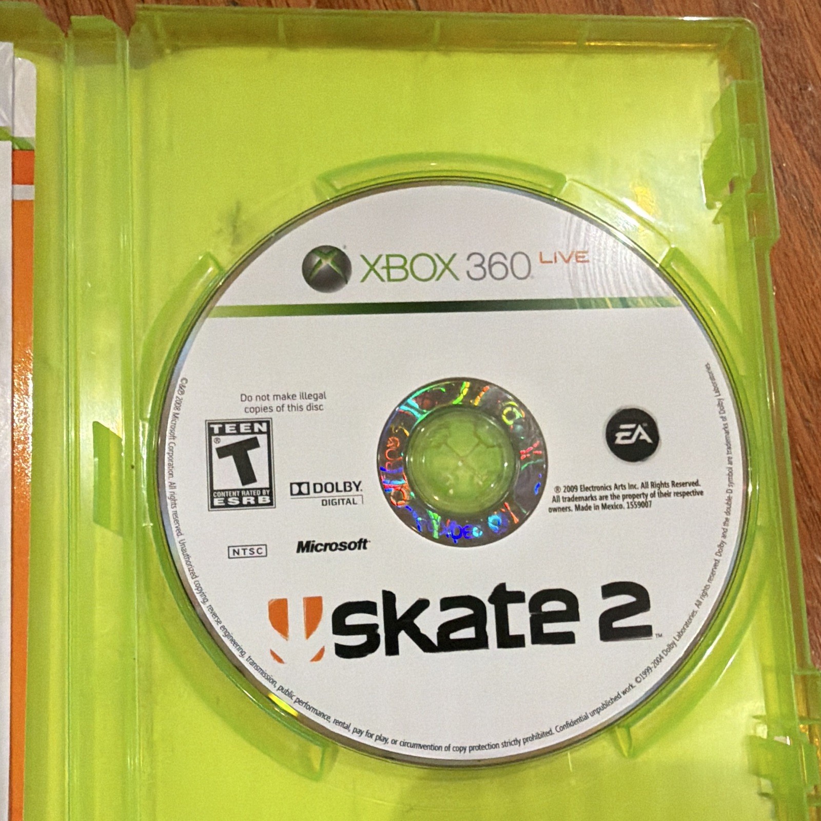 EA Skate 2 Sports (Microsoft Xbox 360) w/ Manual T Rated NTSC-U/C 2009