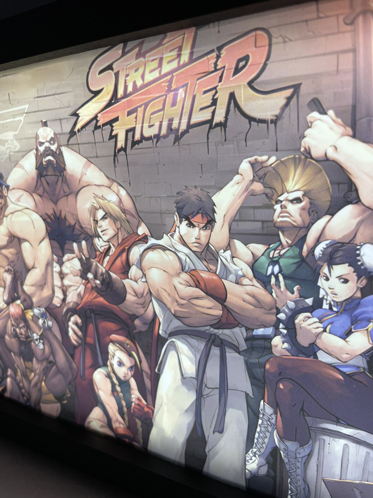 Street Fighter Backlit Sign 7.75×28.5” Wall Light Promo Replica Display Marquee