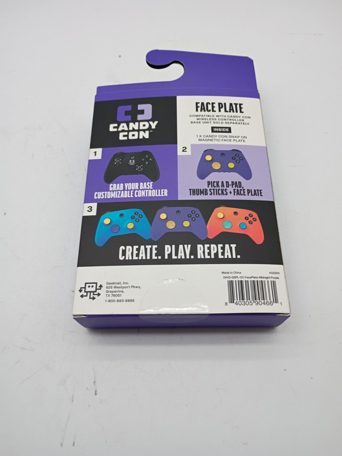 CANDY CON Face Plate Midnight Purple And Chili Red Controller Cover NEW Sealed