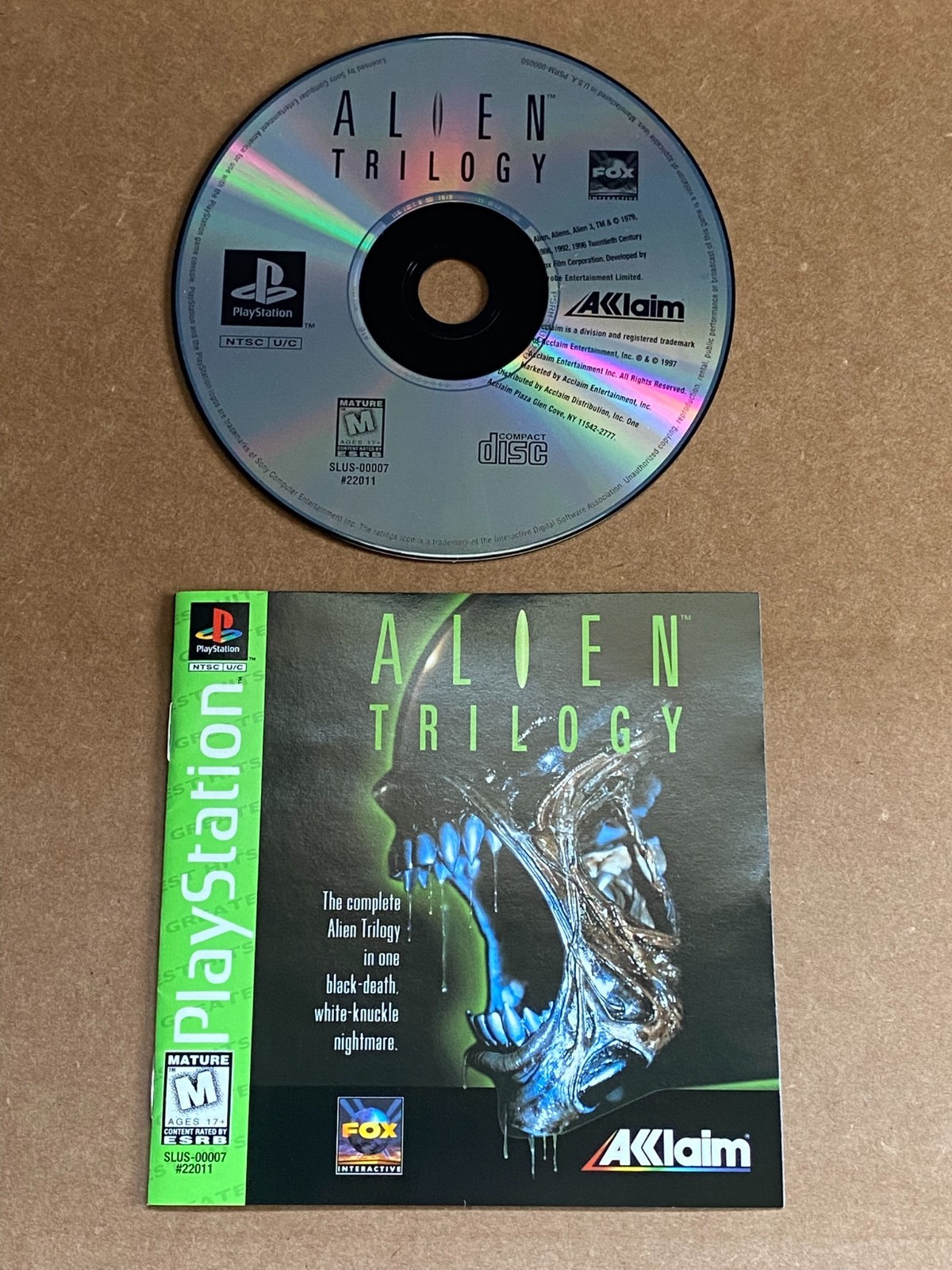 Playstation 1 Greatest Hits Alien Trilogy Game (1996) In Excellent Condition