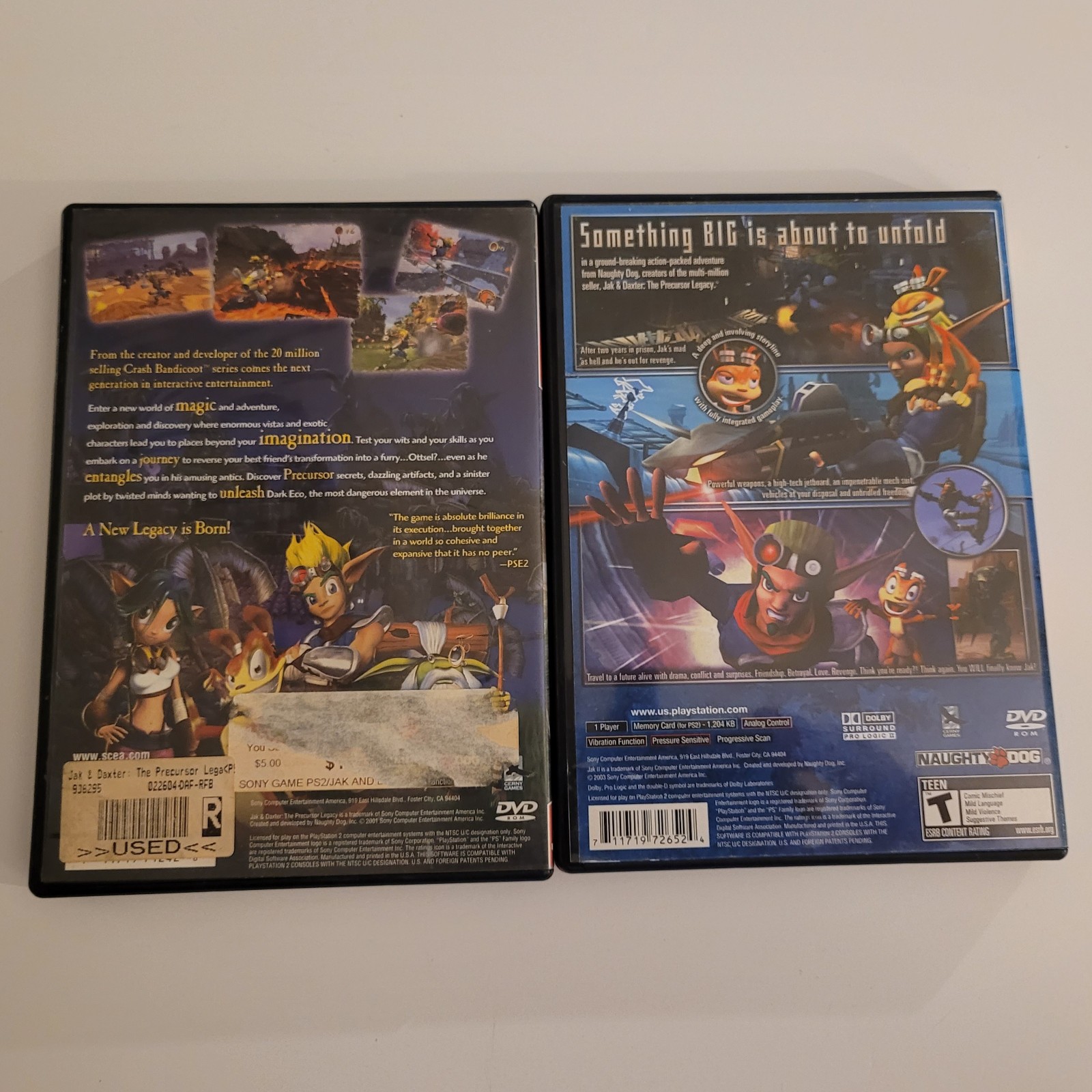 Jax & Daxter Bundle Jak 1 + 2 – Sony PlayStation 2 PS2 CIB Lot Tested
