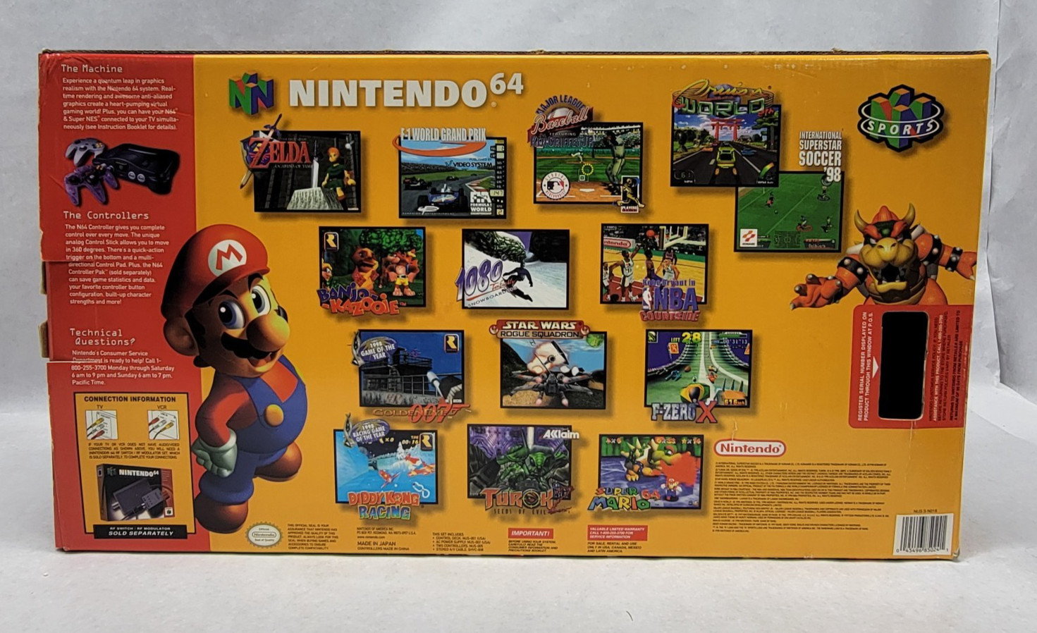 Nintendo 64 w/ Atomic Purple Extra Controller Complete in Box w/ Manuals & Foam
