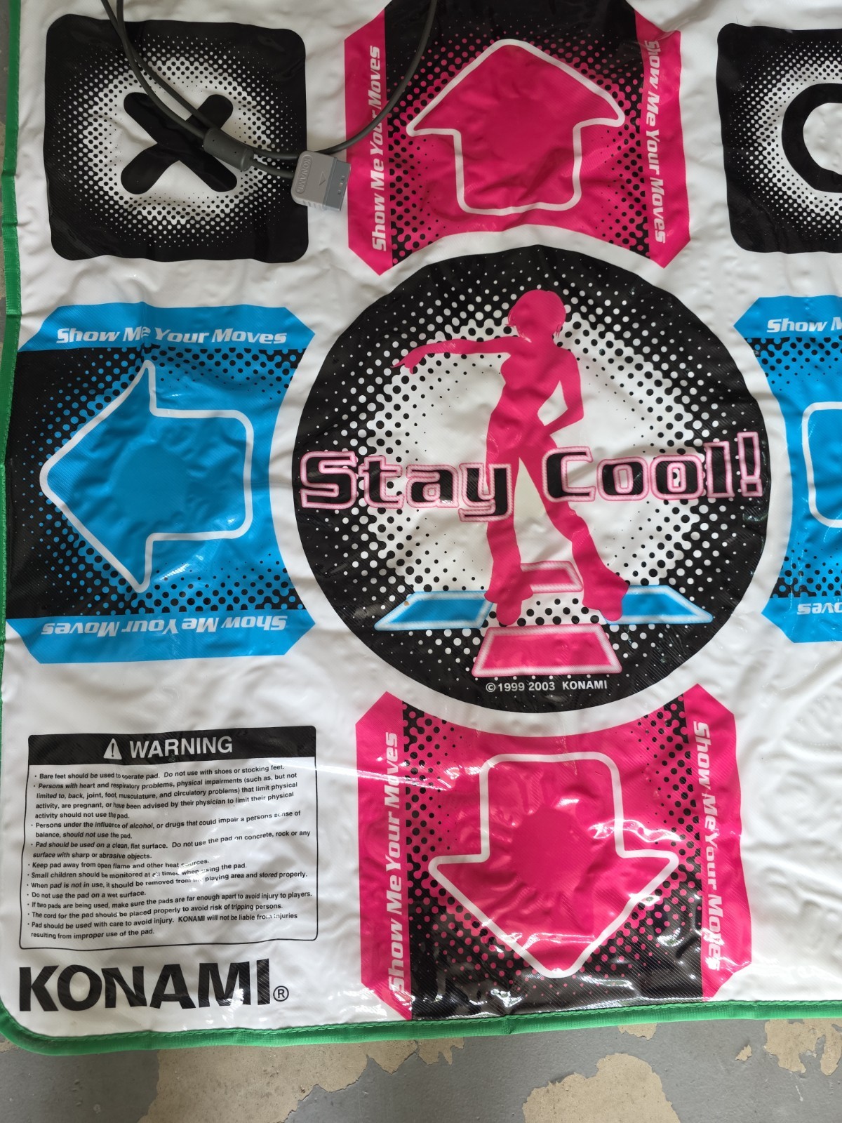 Konami Wired Stay Cool Dance Pad Mat RU041 For Playstation PS1 PS2