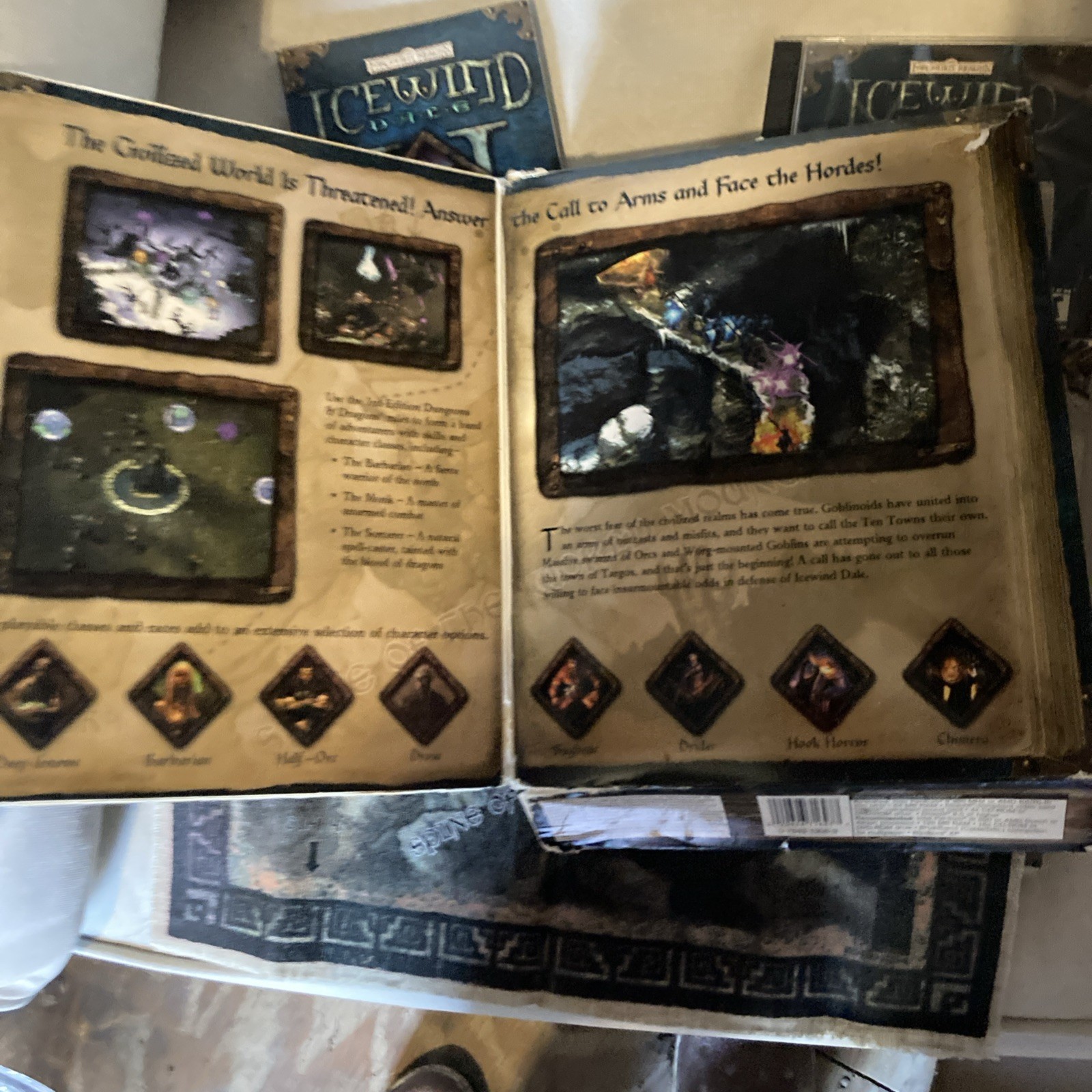 Icewind Dale II 2 PC CIB (Complete In Box) 2002 Including Fabric Map