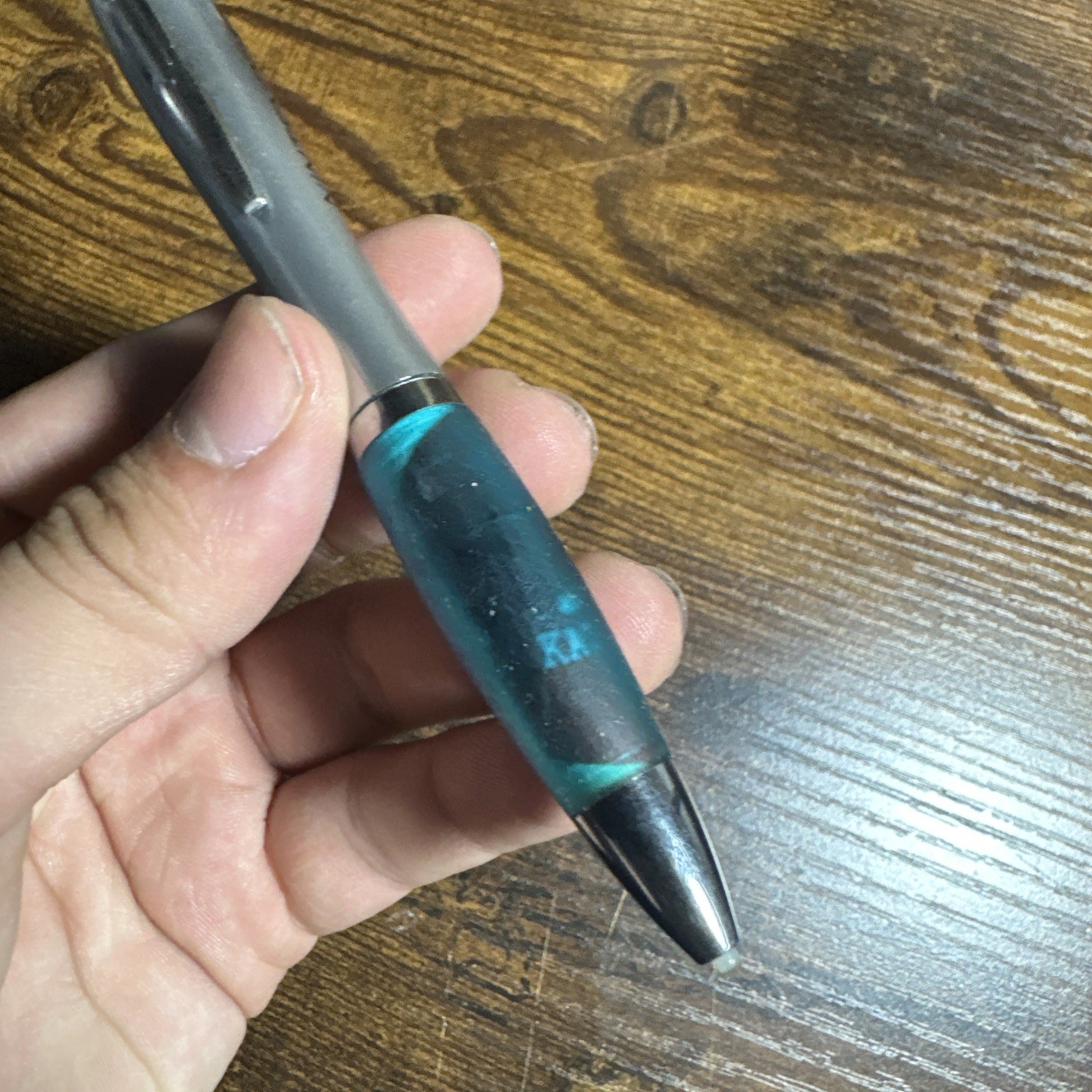 Used Official Nintendo DS Large Retractable Pen Stylus with Rubber Grip Blue