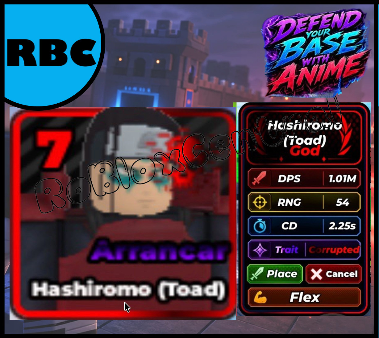 HASHIROMO (ARRANCAR) CORRUPTED – DEFEND UR BASE WITH ANIME – 1.01M DPS