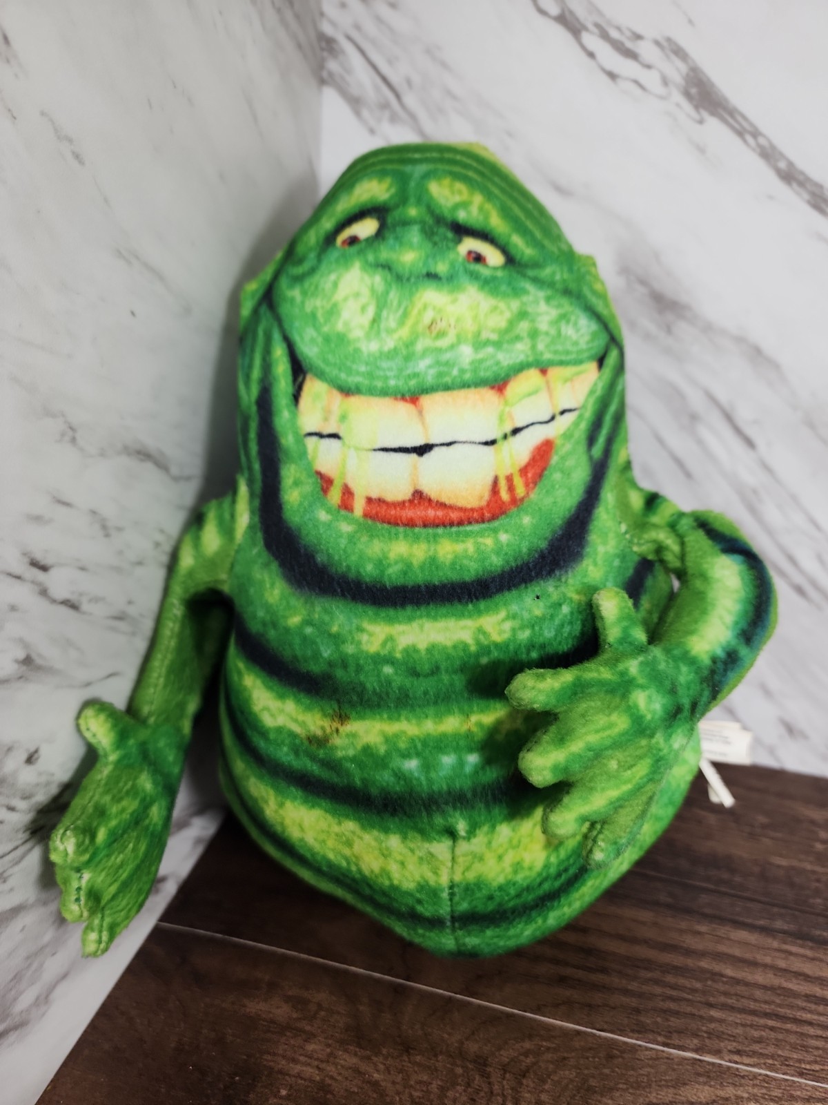 ☆ ~Large 10″ Ghostbusters Plush Toy SLIMER Happy Ghost. Green Stuffed Animal~ ☆