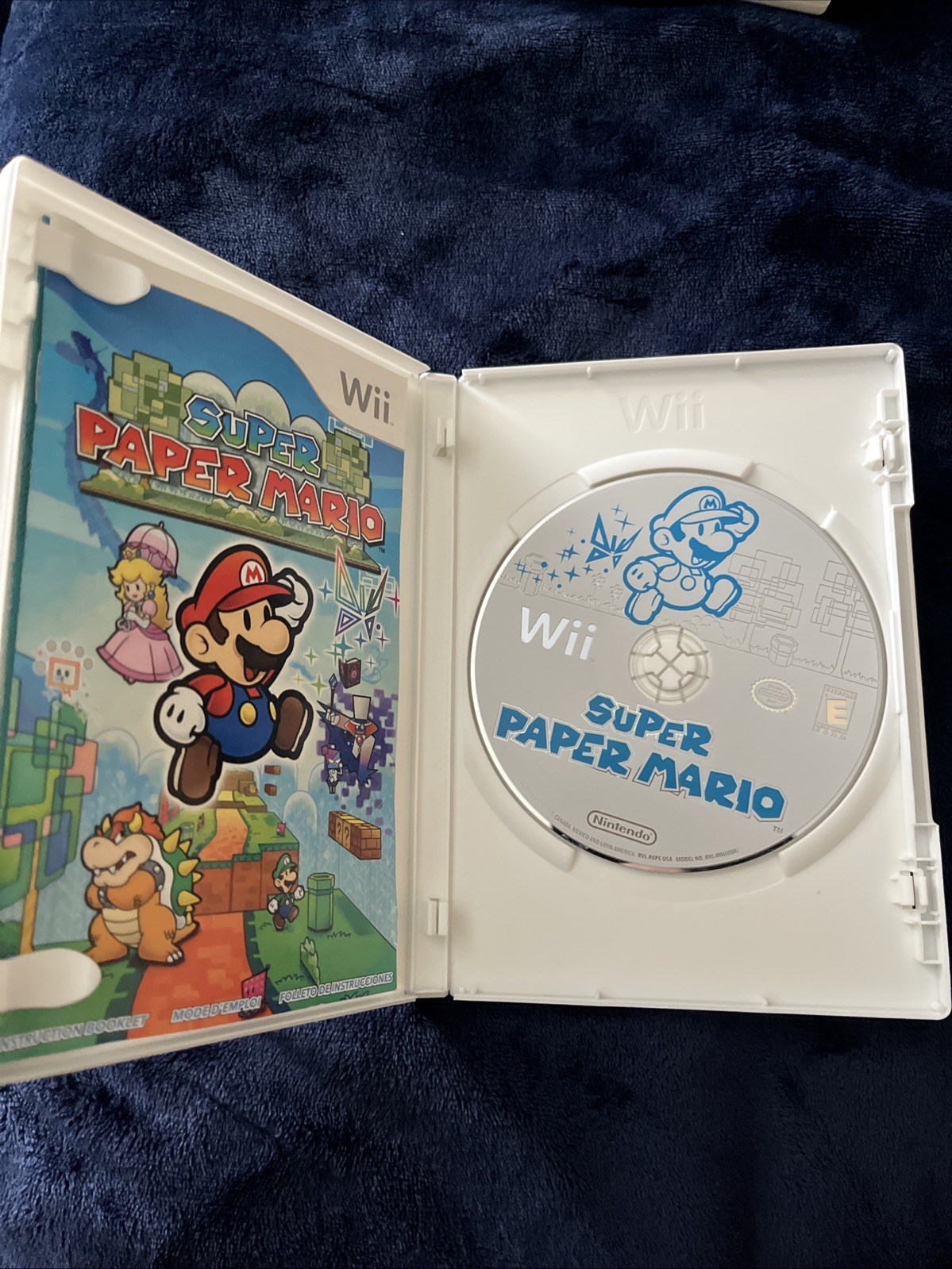 Super Paper Mario (Nintendo Wii, 2007) Complete CIB w/ Manual – Tested & Working
