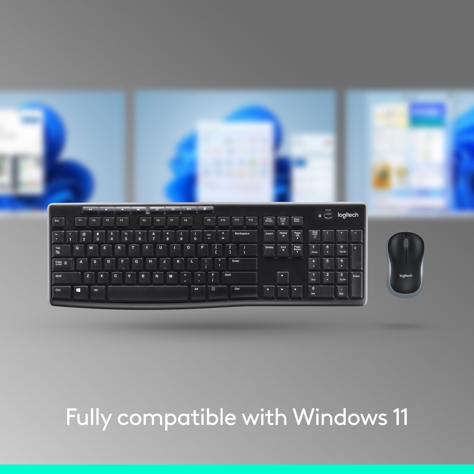 Logitech MK270 Wireless Keyboard and Mouse Combo for Windows, 1 Pack, Rose