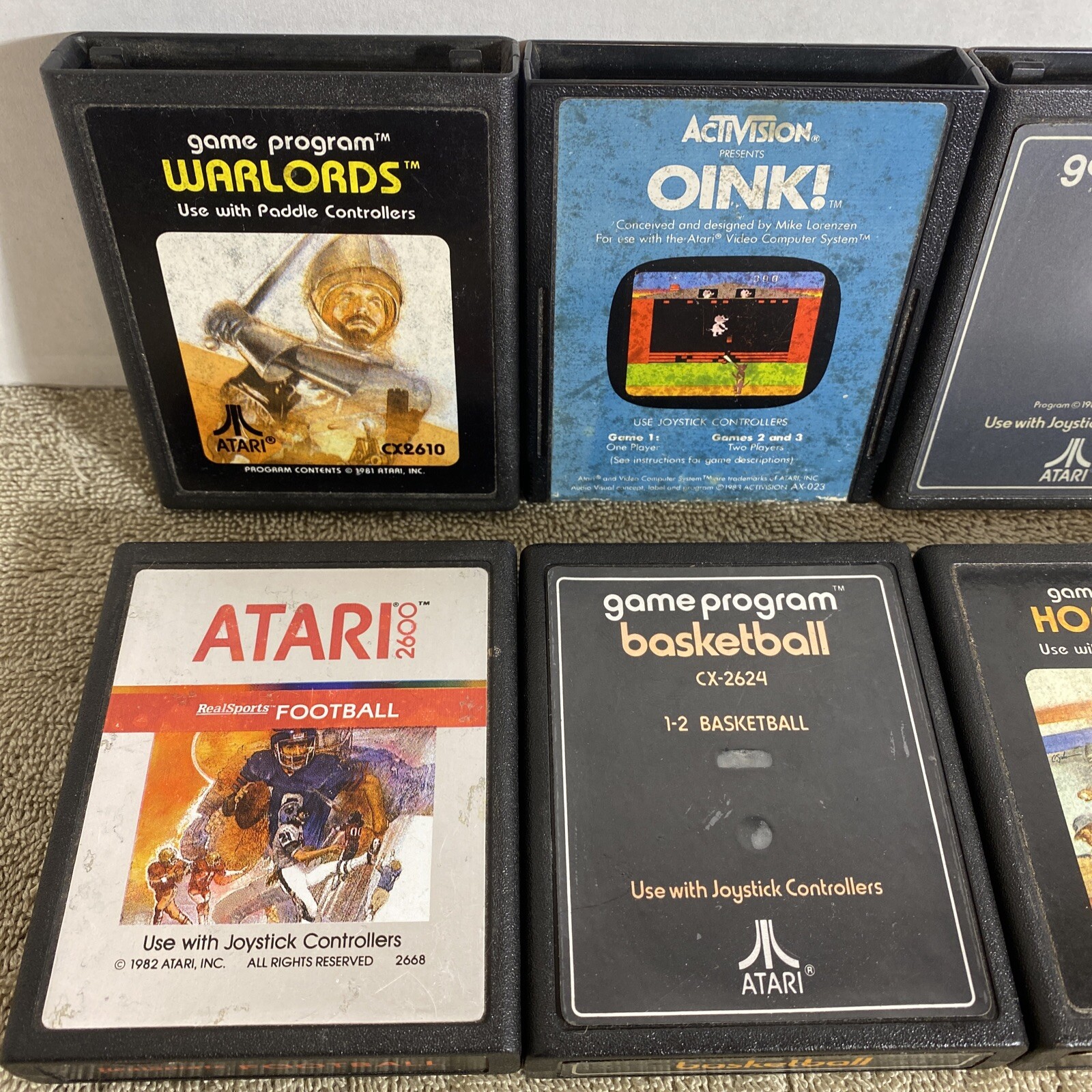 UNTESTED AS IS Sports Basketball Baseball Football Golf Atari 8 Game Lot Bundle