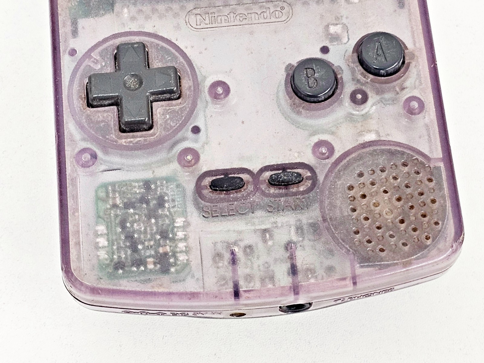 Nintendo Game Boy Color Clear Purple JUNK