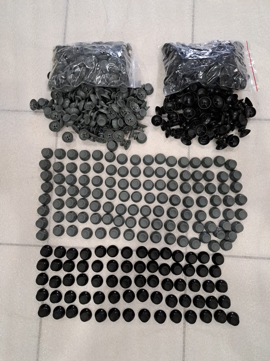 200 PCS GRAY and BLACK ANALOG STICKS, CONTROLLER JOYSTICK CAP FOR MICROSOFT 360