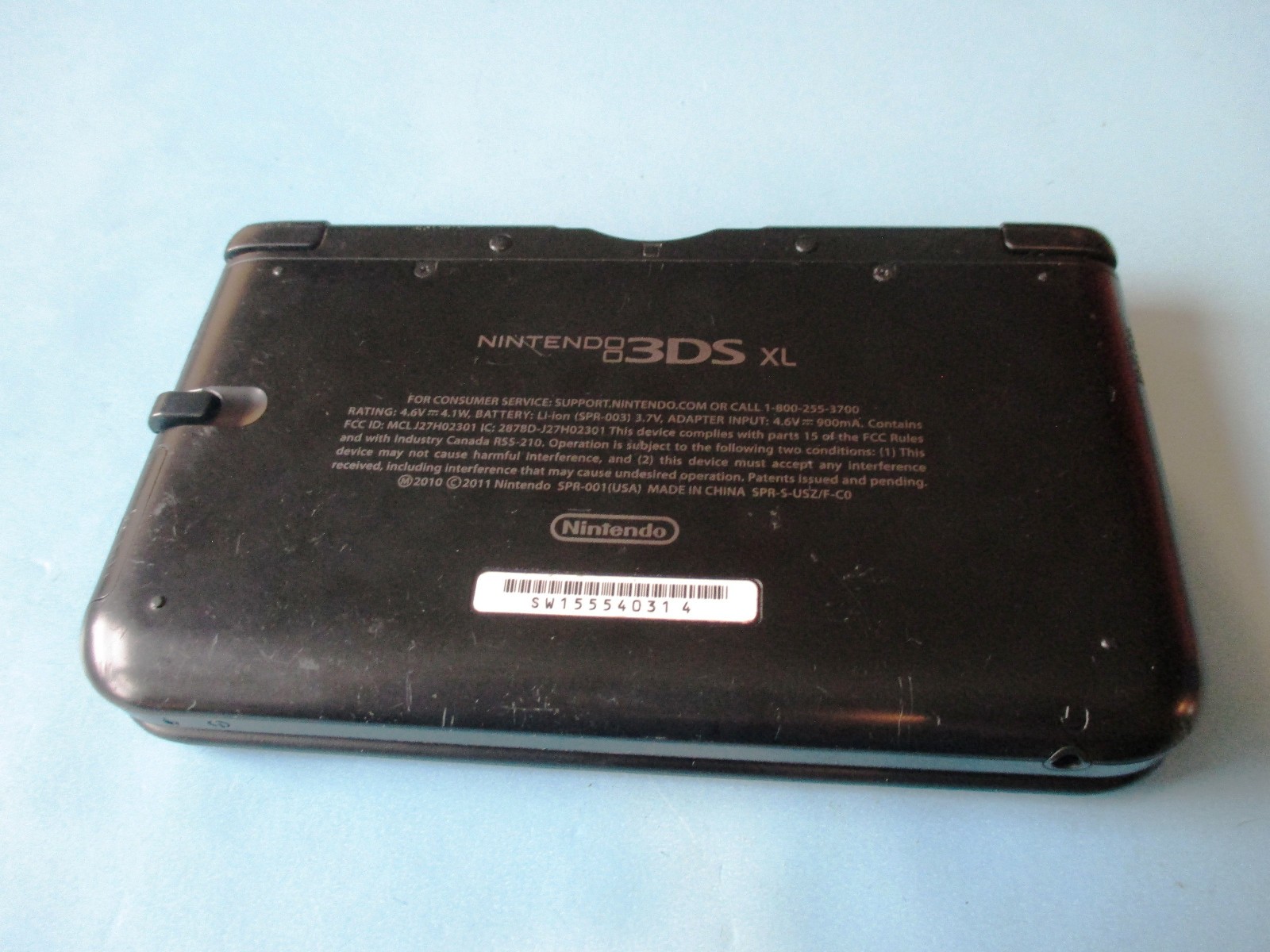 Nintendo 3DS XL Black System w/Charger Screen Issue FREE Shipping!