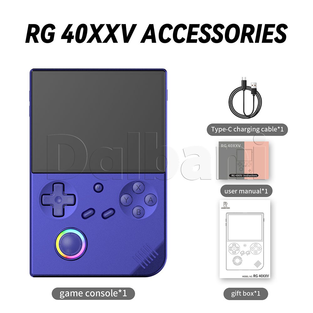 RG 40XXV Blue Anbernic 4.0′ IPS handheld Game Console Linux 64-Bit 64G 5K+ Games