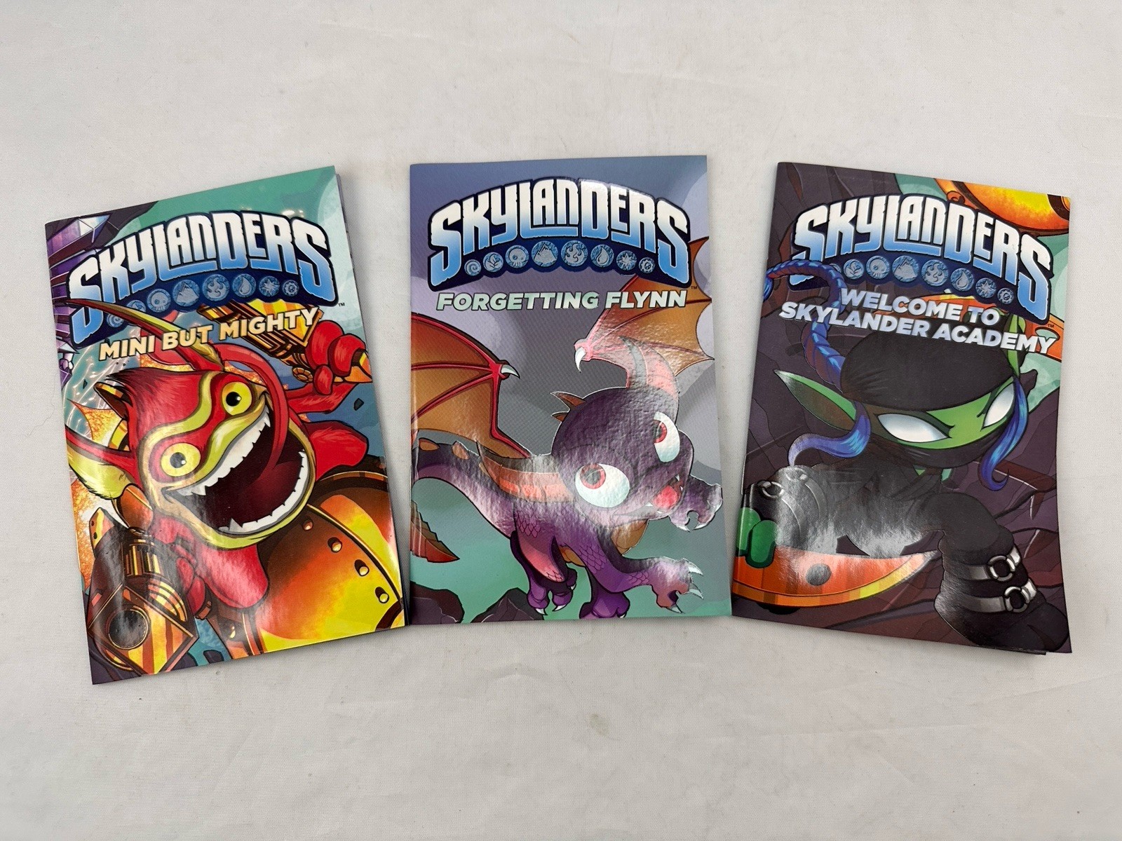 Skylanders Micro Comic Lot of 3 Books Mini But Mighty, Forgetting Flynn