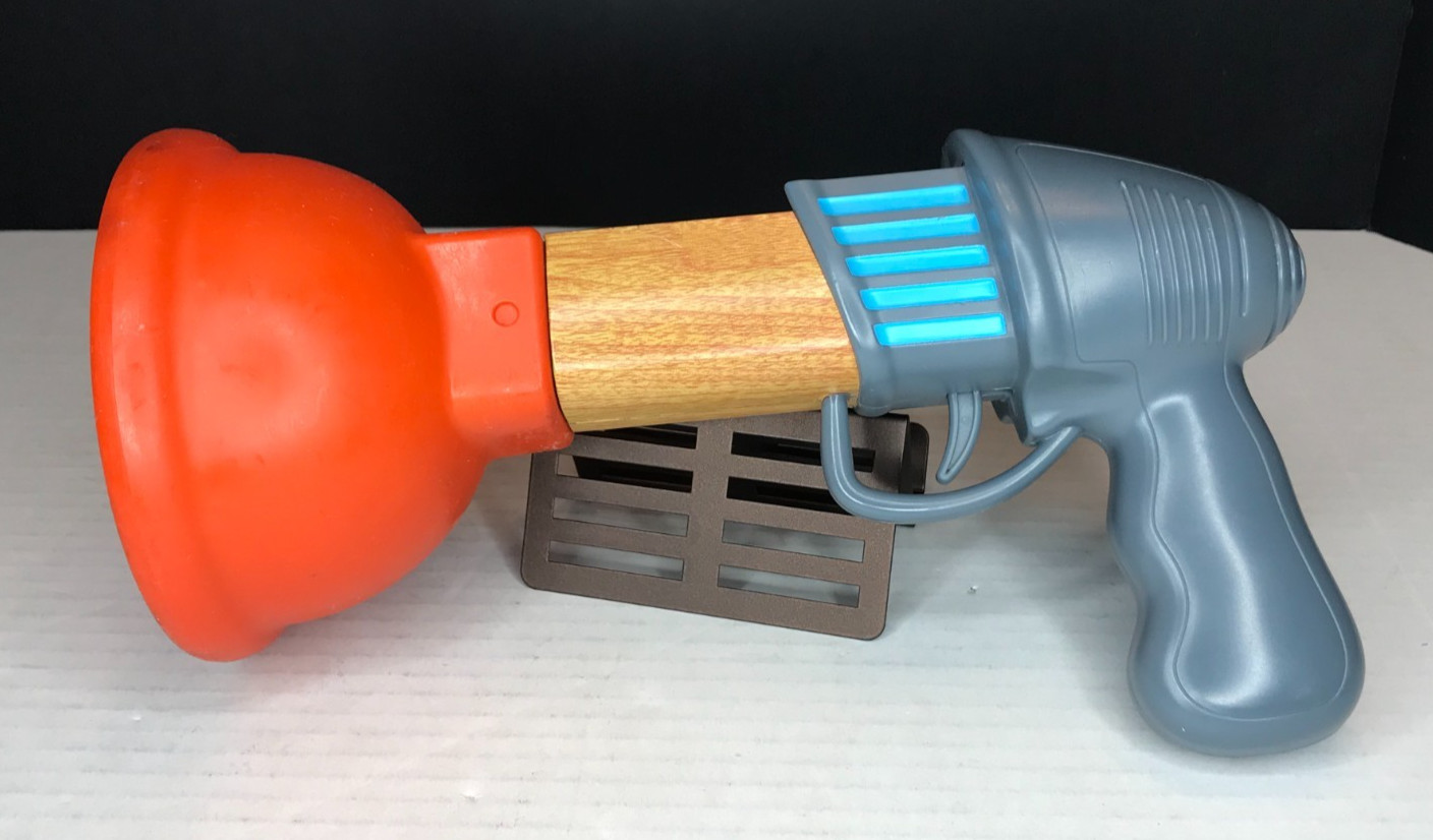 RARE Plunger Gun Rayman Raving Rabbids Nintendo Wii Pistola Fucile MadCatz