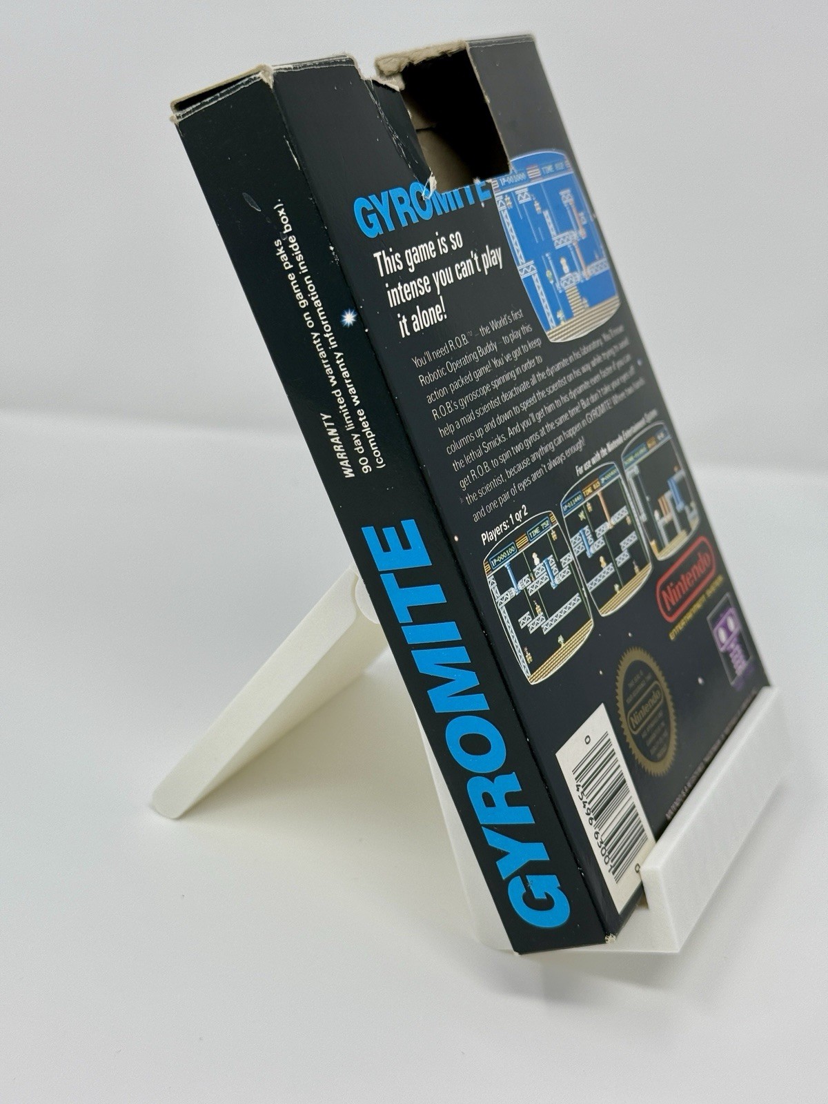 Gyromite First Print Matte Sticker Box and Game Only NO MANUAL READ Nintendo NES