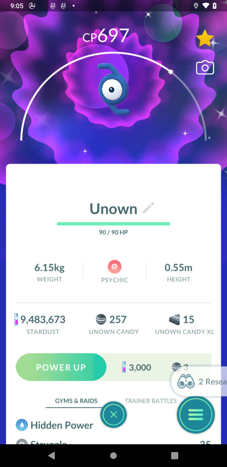 Shiny Unown Z – Tr-de – 20k stardust