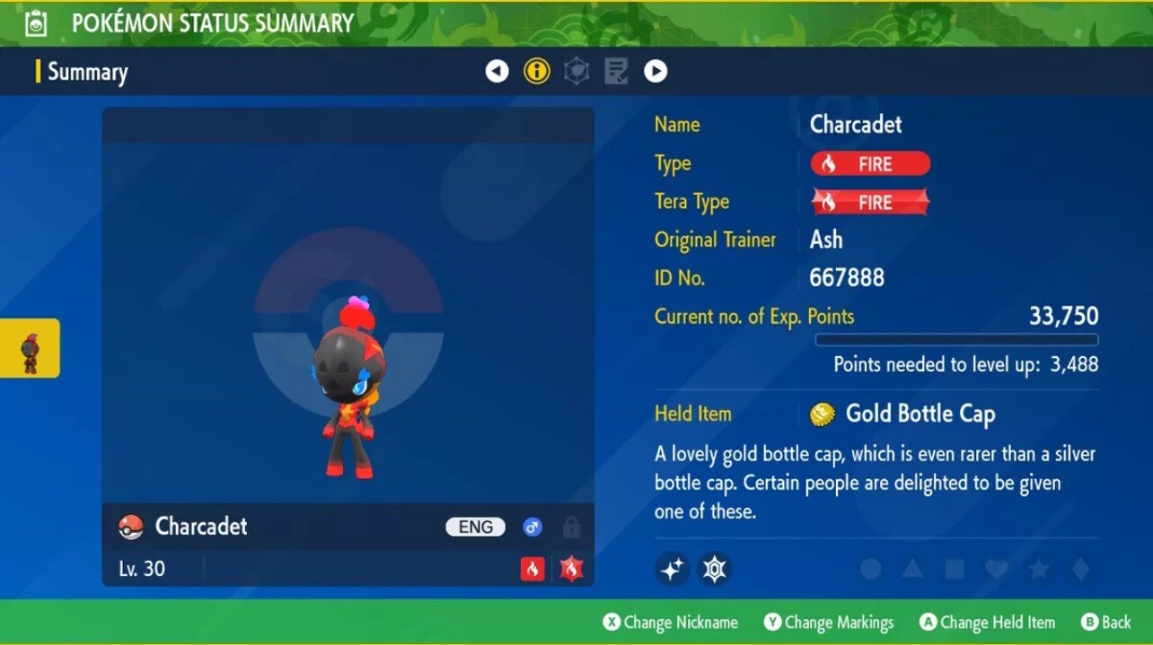 CHARCADET ⭐️ SHINY ⭐️ 6IV & Customizable✨ Pokemon Scarlet And Violet