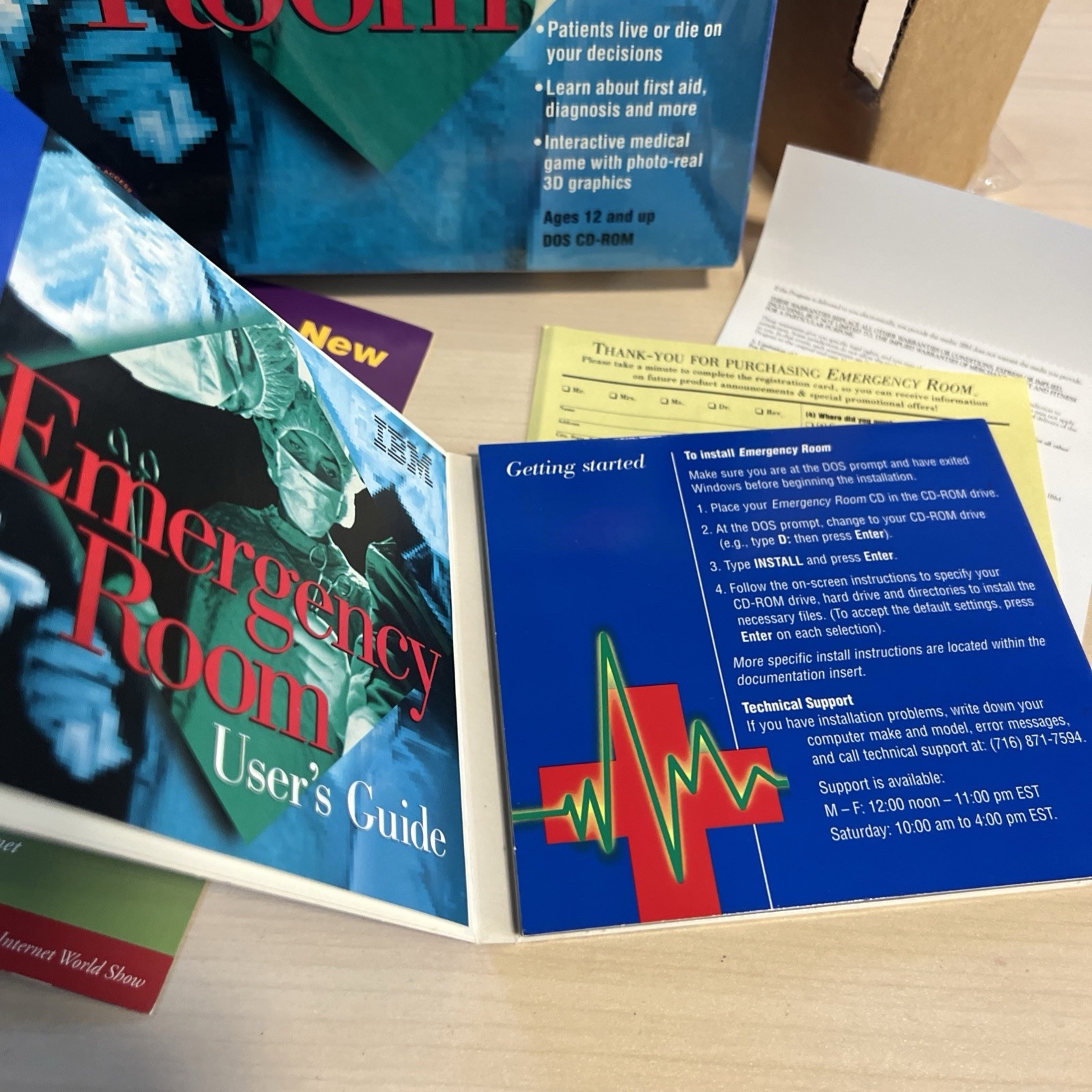 IBM Emergency Room & ER Intern CD‑ROM PC Game Vintage Medical Simulation