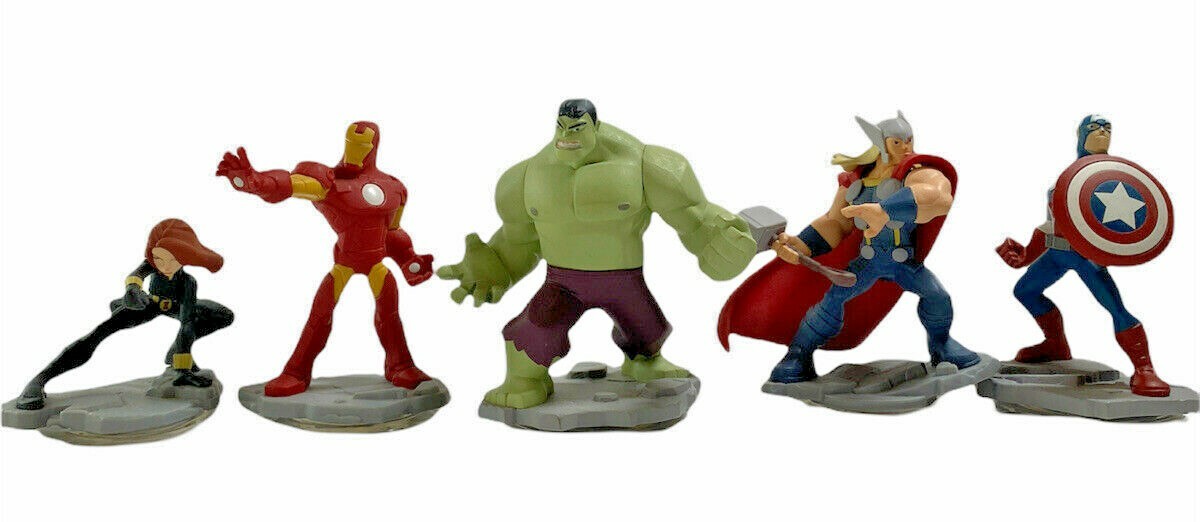 Disney Infinity 2.0 Figures Captain America,Thor,Black Widow,Hulk & Iron Man