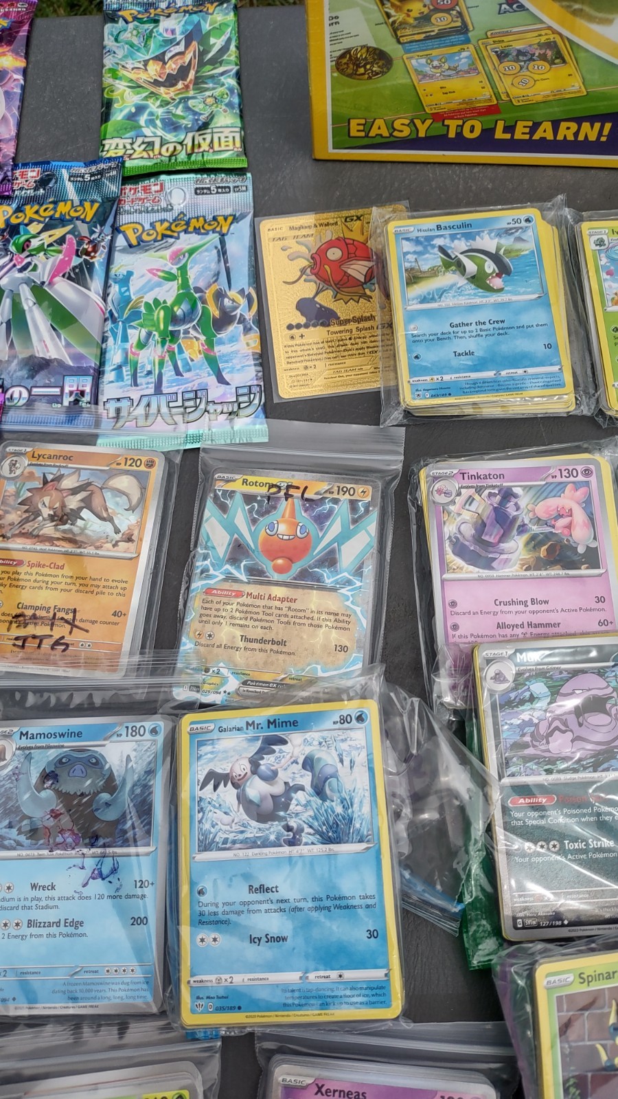Pokemon collection – game, tins, fan made, Japanese decks, 540 cards