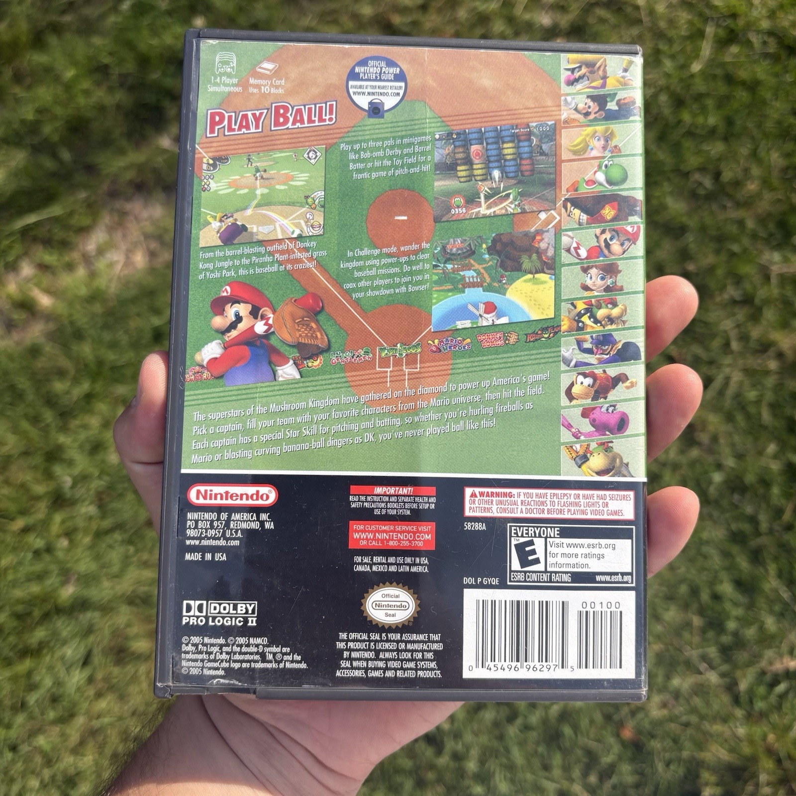 Mario Superstar Baseball (Nintendo GameCube, 2005) Complete Tested Read!!