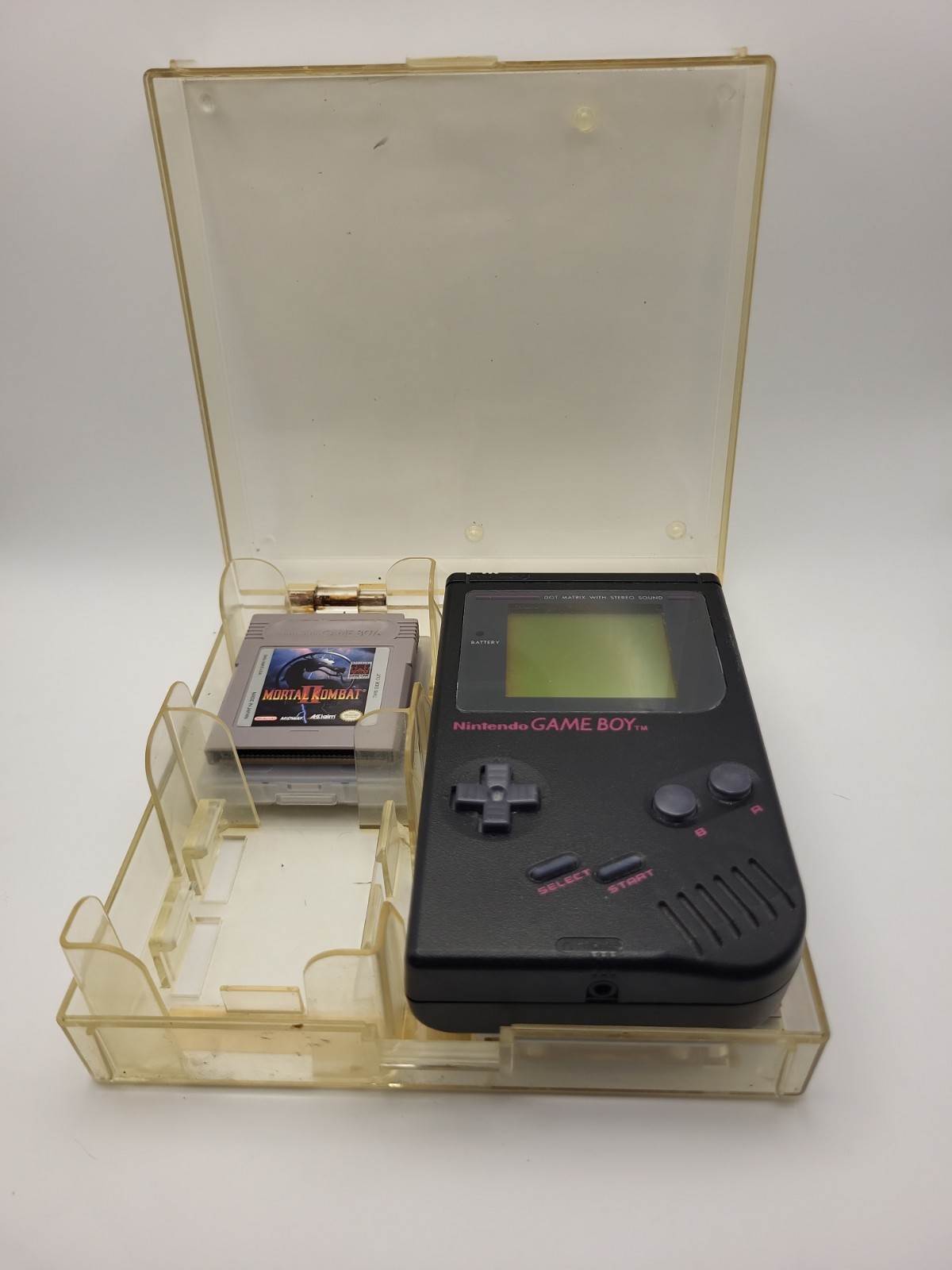 Nintendo Game Boy Original DMG‑01 Lot – Tested – Case + DMG‑07 + F‑1 Race + MKII