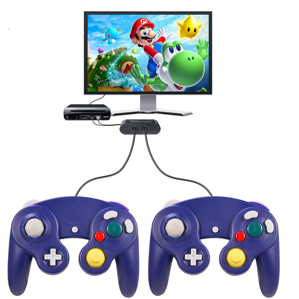 Wireless Game Controller W/ Adapter /Wired For Gamecube Retro Classic GC NGC