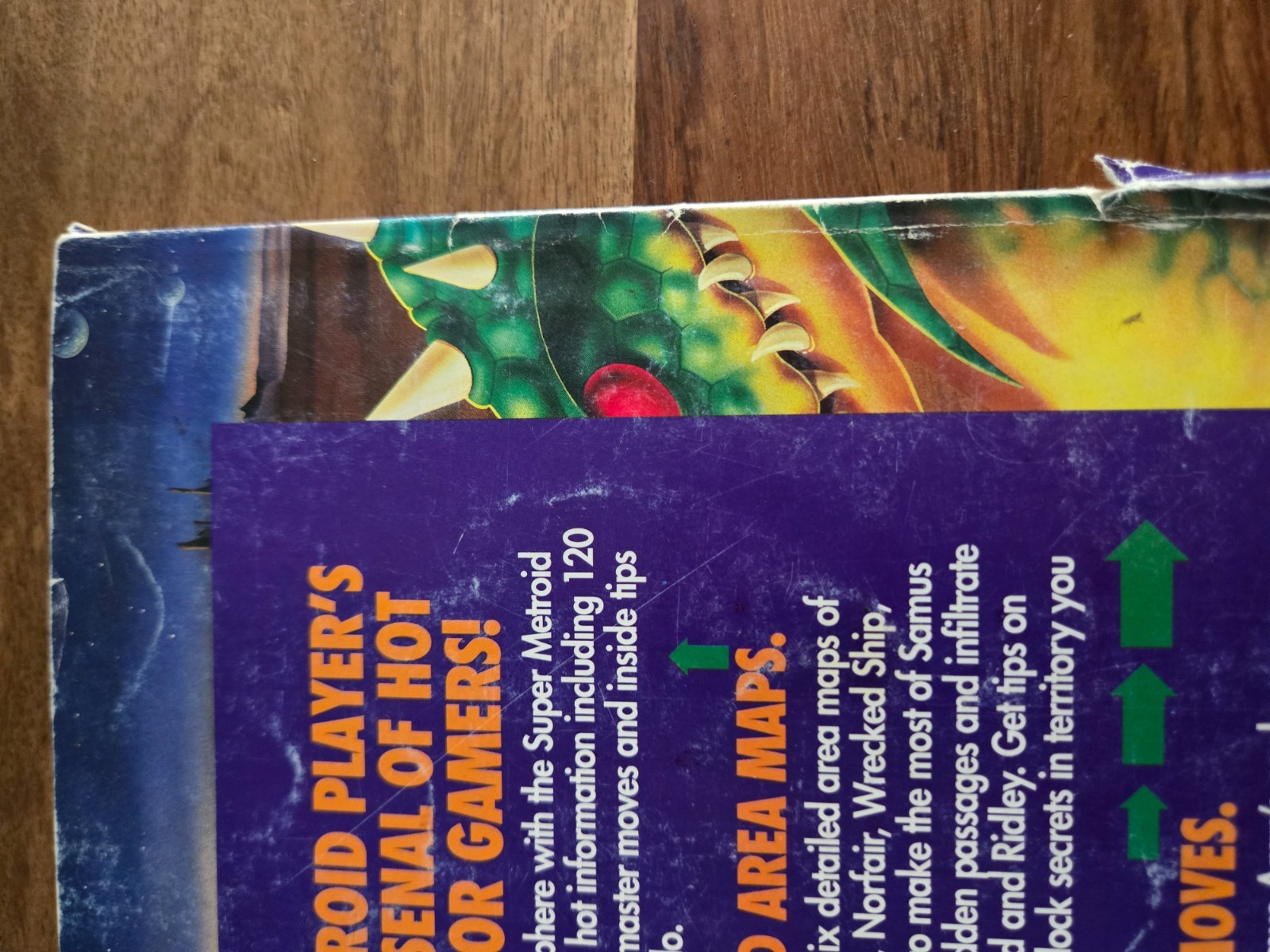 Super Metroid Nintendo Player’s Guide w/ Fold Out Map, Cover Damage :(