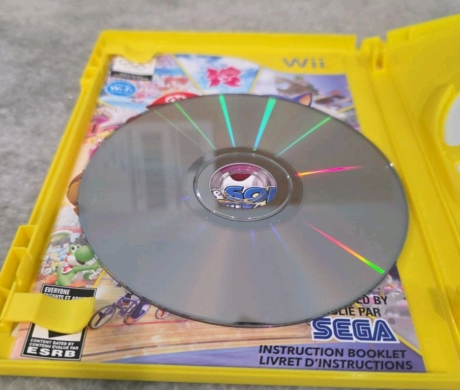 Mario & Sonic at the London 2012 Olympic Games Nintendo Wii + Manual Tested