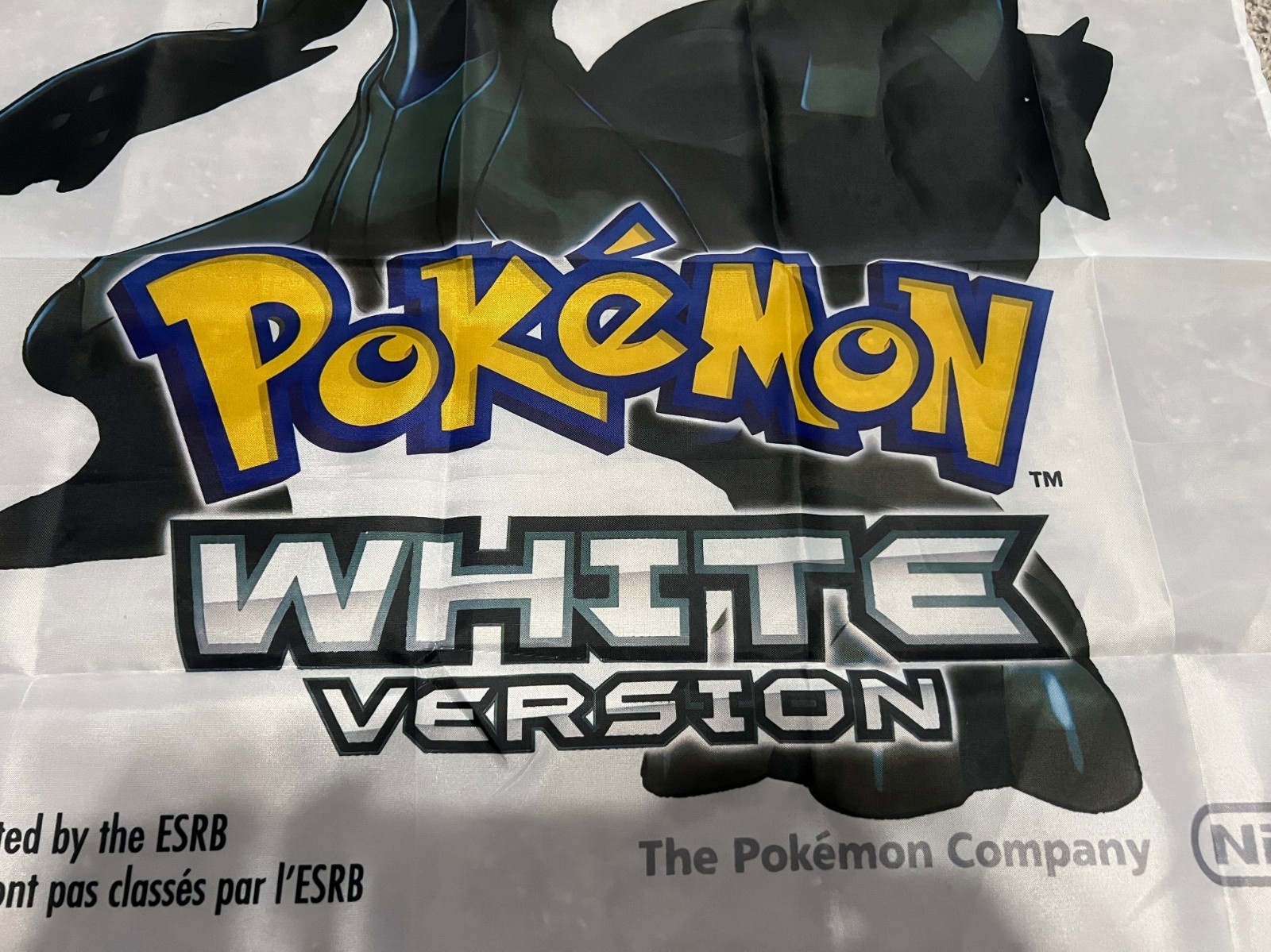 Pokemon White Version DS Custom Wall Flag Banner Tapestry 3 x 3 Ft