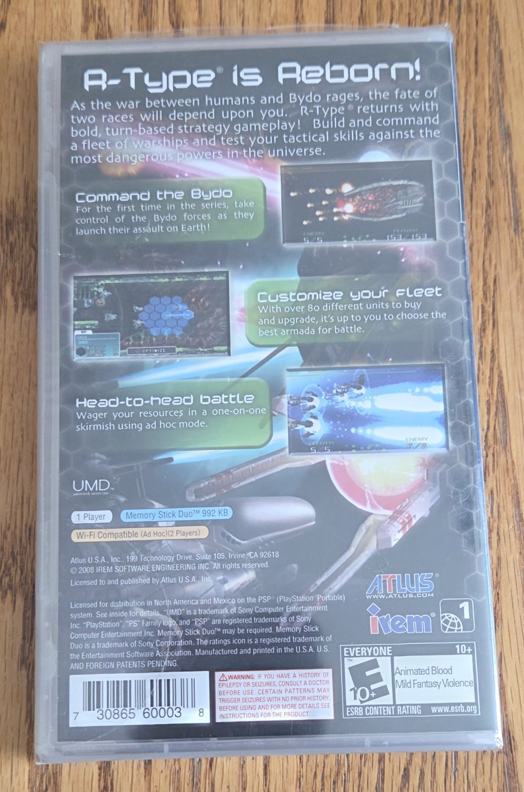 PSP – R-Type Command RType Sony 2008 FACTORY SEALED RARE NTSC US Version Altus