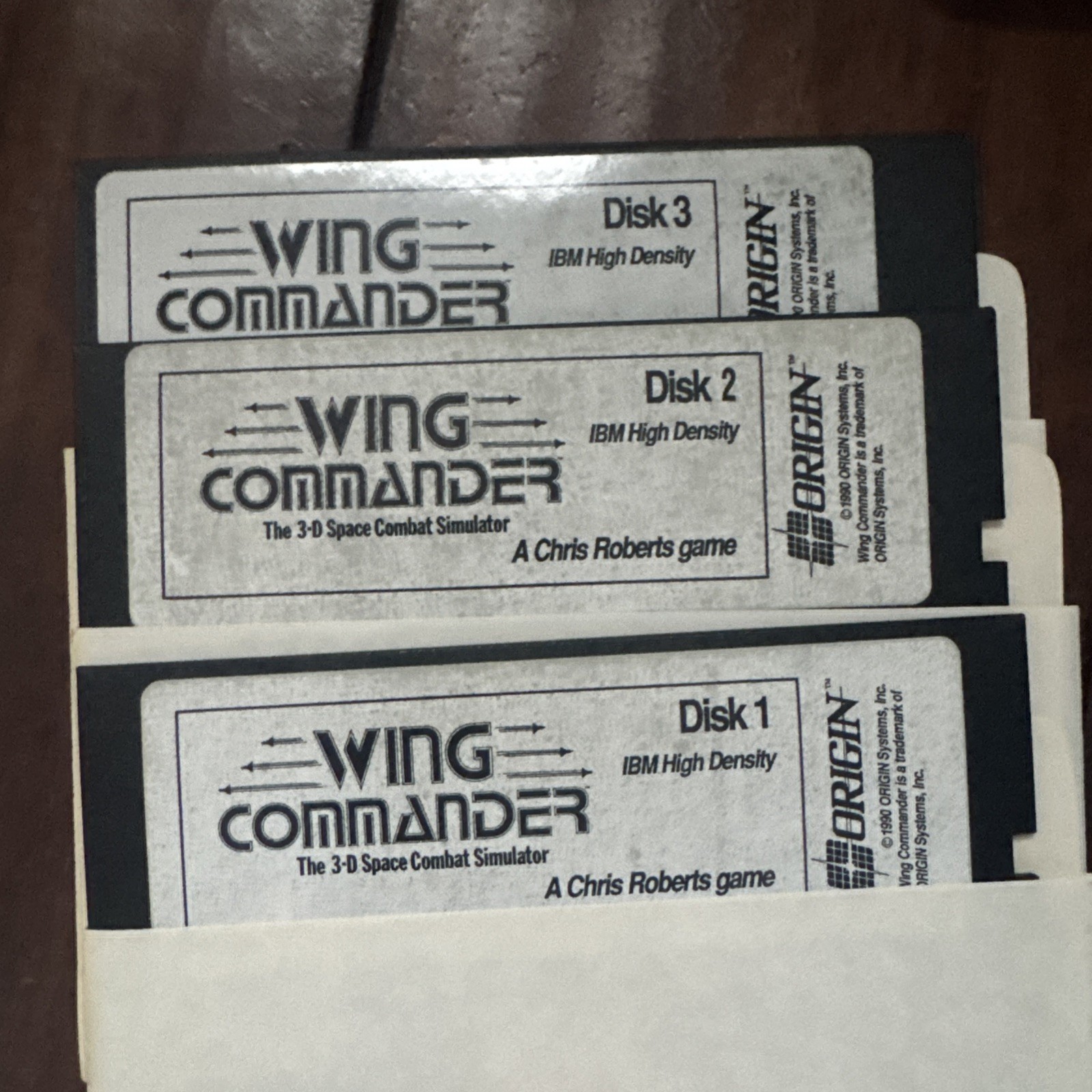 Wing Commander 1990 Origin IBM PC 5.2″ Floppy CIB + Wing Commander 2 5.2” Floppy