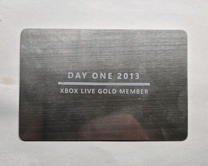 Xbox Live Gold Member – Day One 2013 Metal Card