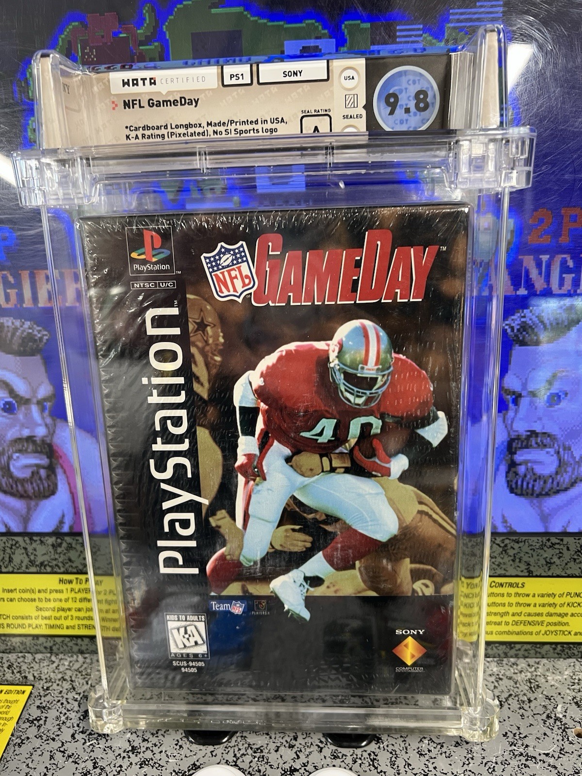 1995 PS1 NFL GameDay Cardboard Longbox WATA 9.8 A Sealed NEW Sony Playstation