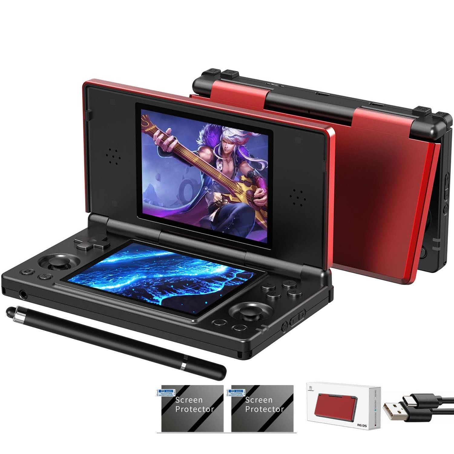 Aivuidbs RG DS Foldable Handheld Game Console RK3568 Anbernic RG DS… Fast Ship