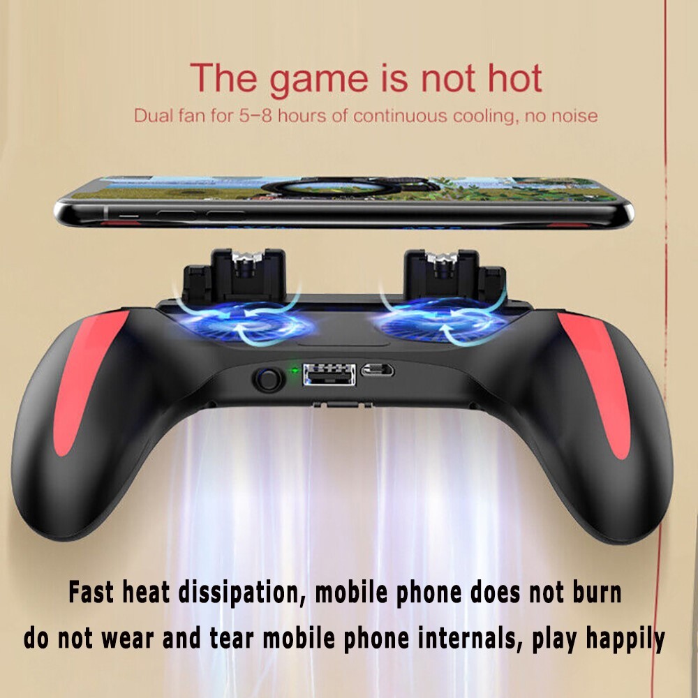 Mobile Phone Game Controller With Dual Cooling Fans Heat Dissipation Gamepad BEA