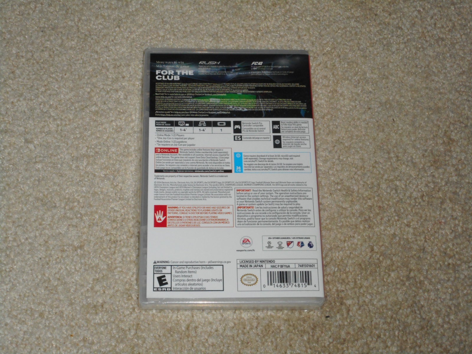 EA SPORTS FC 25…NINTENDO SWITCH…**SEALED**NEW**FREE SHIPPING**