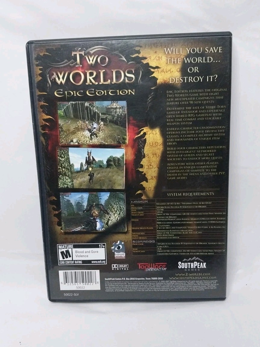 Two Worlds Epic Edition PC DVD Game 2008
