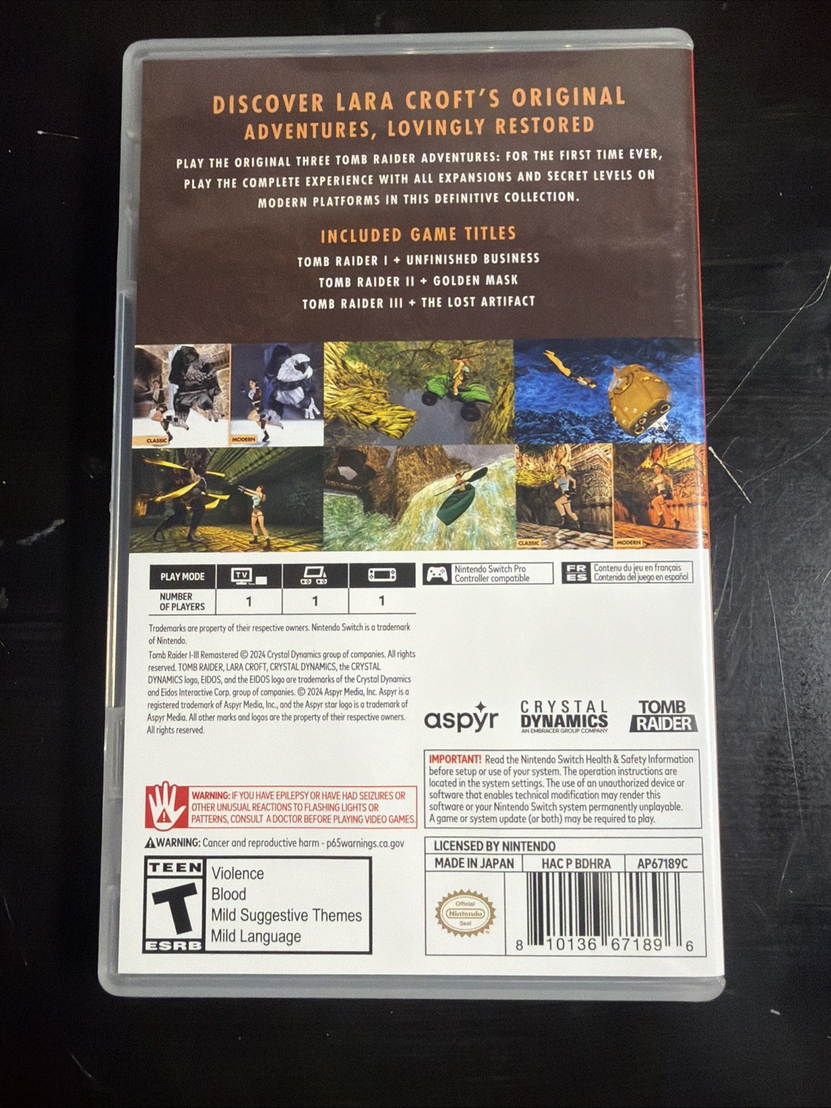 Tomb Raider 1-3 Trilogy Remastered – Nintendo Switch