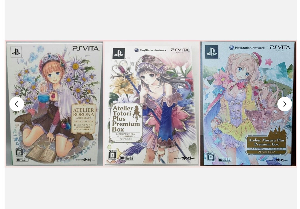 Atelier Shin Rorona Totori Meruru Premium Box 3Games Set PS VITA Japane