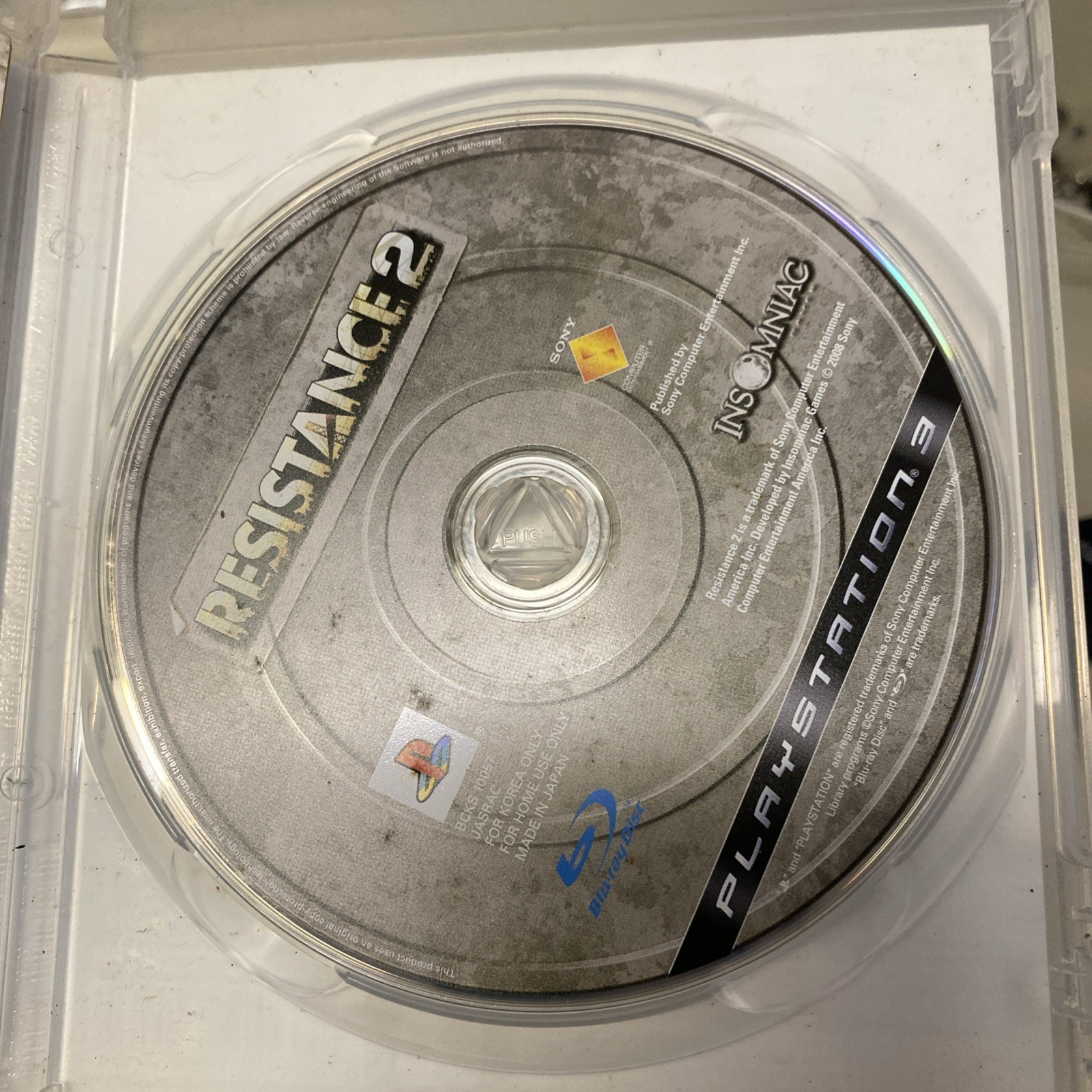 Rare PlayStation 3 Resistance 2 For Korea Only Untested