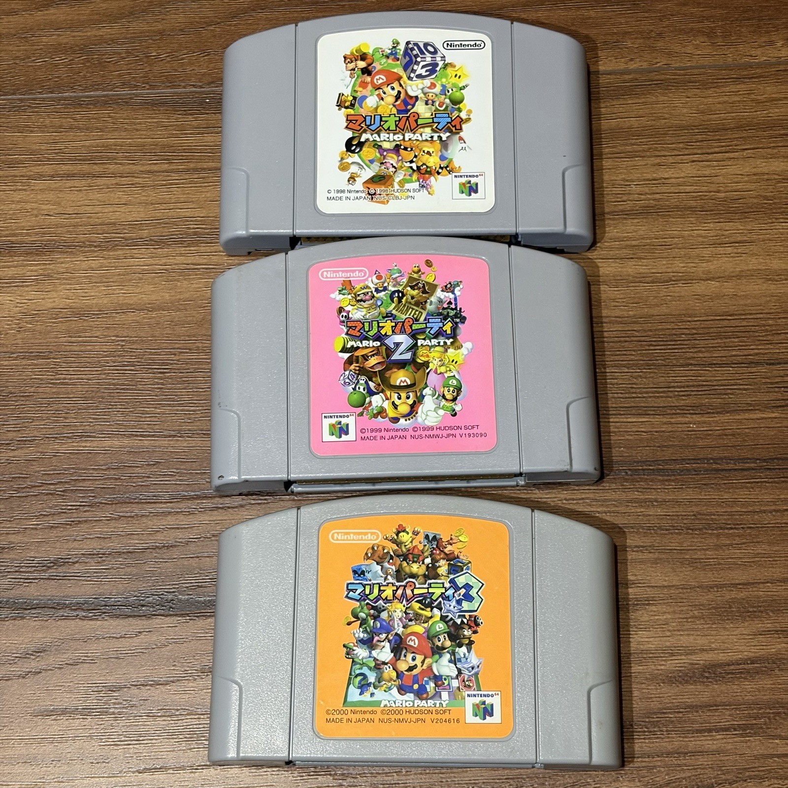 Mario Party 1 & 2 & 3 Nintendo 64 NTSC-J JAPAN N64 Game Bundle