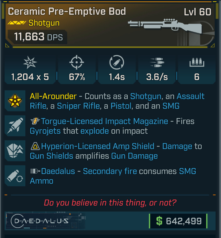 Borderlands 4 OP⭐ CERAMIC BOD SHOTGUN⭐ TORQUE IMPACT⭐ SMG AMMO