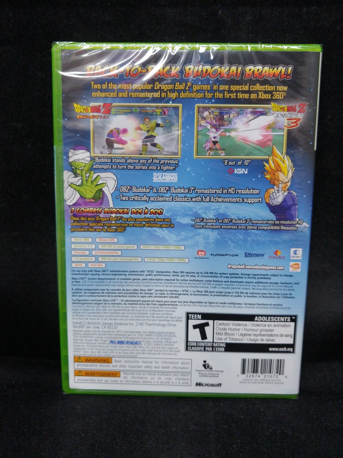 Dragon Ball Z: Budokai HD Collection (Xbox 360) BRAND NEW