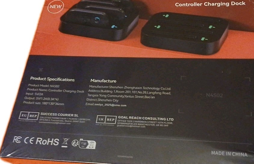 Gagaking N4S02 5V/2A Black 4 in 1 Controller Charging Dock Brand New