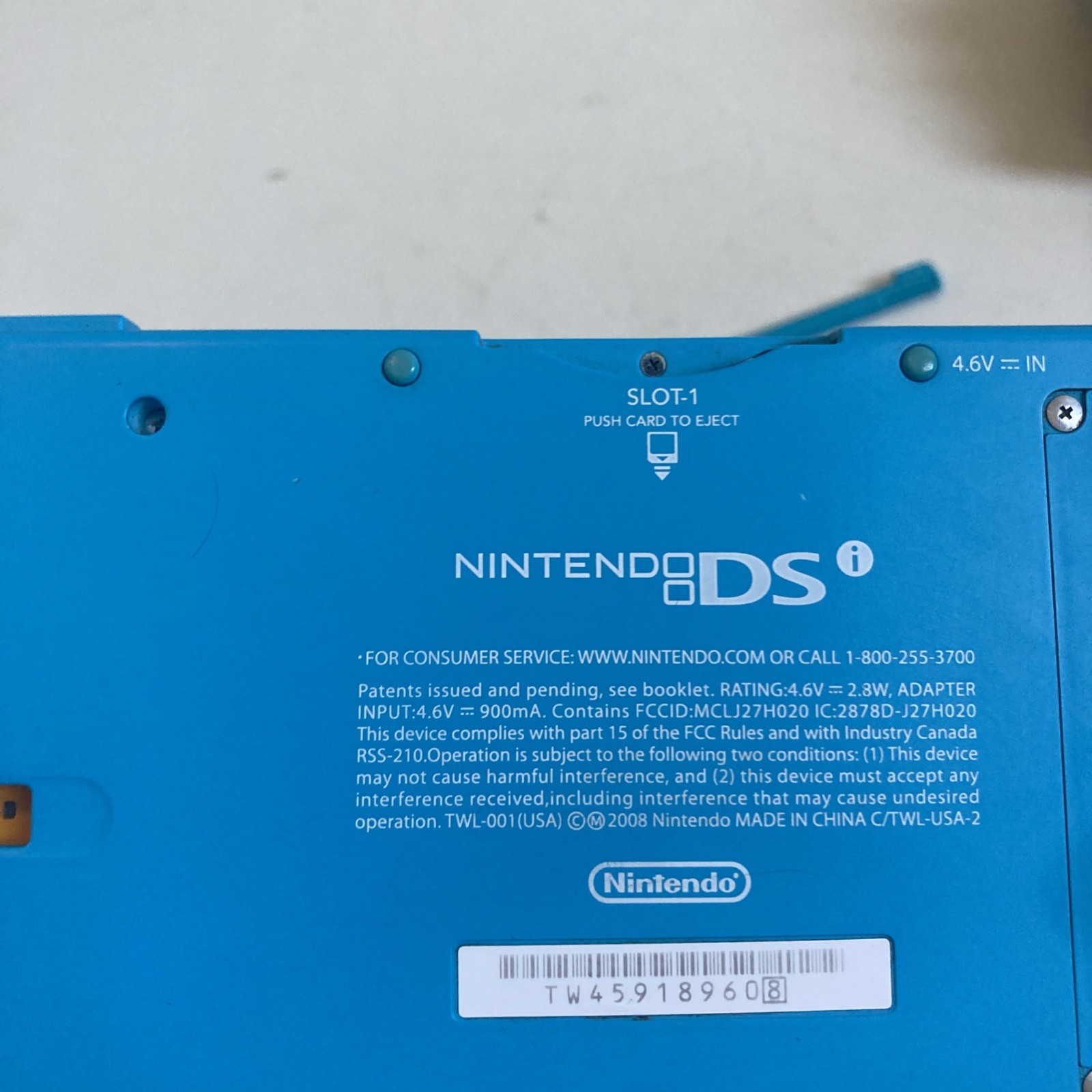 Nintendo DSi Light Blue Handheld Console Game System Tested Working With Charger
