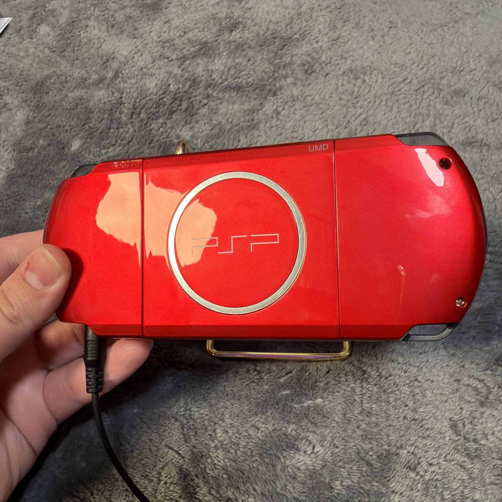 Sony PSP 3000 RED UMD DRIVE NOT WORKING 128 Gb Micro Sd CARD included